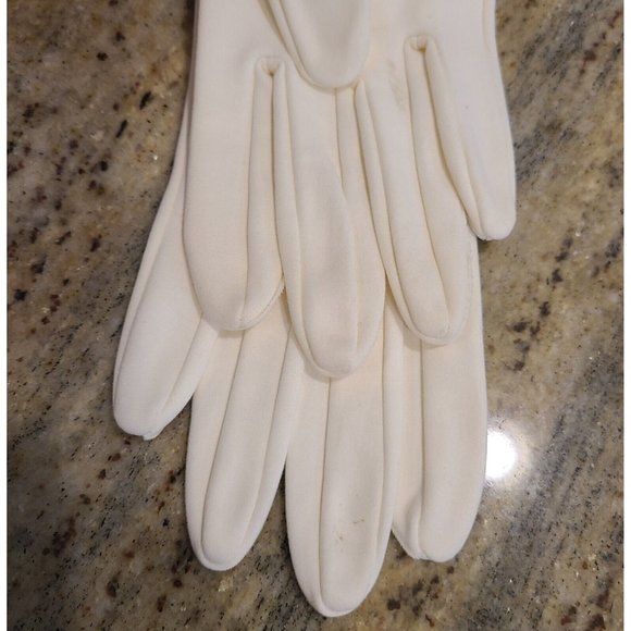 Accessories Vintage Size 7 M Off White Formal Stretch Cotton 13